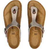 Birkenstock Birkenstocktil kvinder. 1016144 Sandaler Gizeh Birko-Flor (Regular pasform) taupe (38), Fast, Ingen, Casual, Gråt