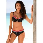 LASCANA Bikinitrusse eosin / sort / hvid
