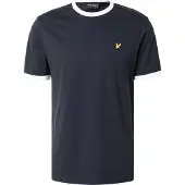 Lyle & Scott Bluser & t-shirts 'Ringer' navy / gul / hvid