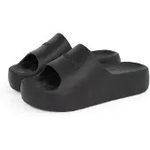 Tommy Hilfiger Tommy Jeanstil kvinder. EN0EN02879 Sorte flip flops med plateau og logo (39/40), 3-5 cm, Ingen, Casual, Badetøj