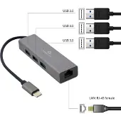Gembird Cablexpert A-CMU3-LAN-01 - Hub - 3 x USB 3.1 Gen 1 + 1 x 10/100/1000 - desktop
