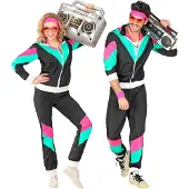 Widmann Sort 80er Joggingdragt kostume