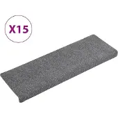 Super Merchant 15 stk. trappemåtter tuftet 65x21x4 cm lysegrå