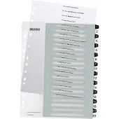 Leitz Register printbar PP A4+ 1-20 hvid/sort - (6 stk.)