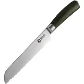 Hexclad brødkniv 67-lags Damaskus 20 cm Grøn