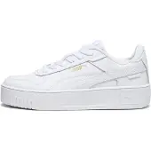 Puma Carina Street Sneakers Youth, Shoes, White/Gold, 37.5