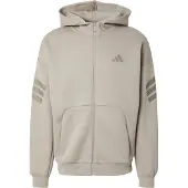 Adidas Herre Future Icons 3 striber lynlås hættetrøje Putty Beige