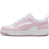 Puma Rebound V6 Low Sneakers, Shoes, White/Rose Mauve, 37