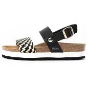 Bayton Sandaler 'Almeria' ecru / brun / sort / hvid