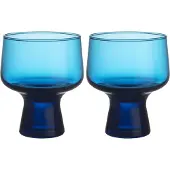 Iittala Solare glas på fod 29 cl 2-pak Elektrisk blå