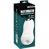Stroker Masturbator Med 2 Suge- Og Vibrationsfunktioner Hvid