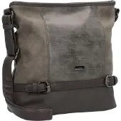 Tom Tailor Skuldertaske 'Juna' taupe / mørkegrå / sølv