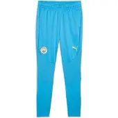 Puma Manchester City Træningsbukser - Blå/Neongul - , størrelse Medium