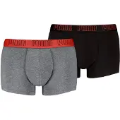 Puma Trunks (2-Pack) Men, Clothing, Mid Grey Melange/Orange, 5