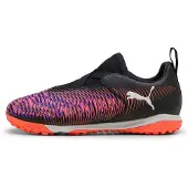 Puma FUTURE 8 MATCH TT +Mid Laceless Football Boots Youth, Shoes, Black/White/Glowing Red, 35.5