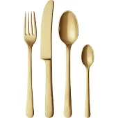 Georg Jensen Copenhagen gavesæt bestik 4 dele Mat guld