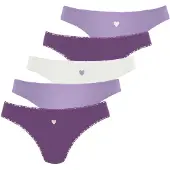 LASCANA String lilla / lilla / hvid