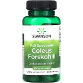 Swanson Health , Full Spektrum Coleus Forskohlii, 400 mg, 60 Kapsler