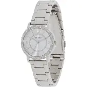 GUESS Dameur GW0808L1 Melody Sølvfarvet/Læder Ø28 mm