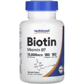 Nutricost , Biotin, Vitamin B7, 10,000 mcg, 150 Softgels