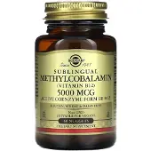 Solgar , Sublingual Metylkobalamin (Vitamin B12), 5.000 mcg, 60 Nuggetter