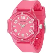 GUESS Analogt ur lys pink / hvid