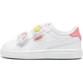 Puma Smash 3.0 Badges Sneakers Toddlers, Shoes, White/Passionfruit, 20