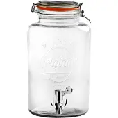 Kilner Drikkedispenser Medium 5 ltr. glas Ø18.2xH31.5 cm med tappehane