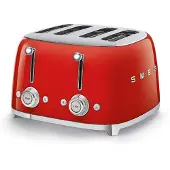 Smeg 50's Style brødrister 4x4 skiver Rød