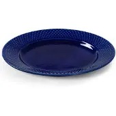 Lyngby Porcelæn Rhombe tallerken Ø23 cm Mørkeblå