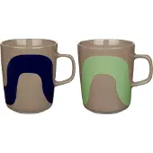 Marimekko Seireeni krus 25 cl 2-pak Terra/Mørkeblå/Mint