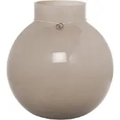 ERNST glasvase rund beige H22 cm Ø21 cm