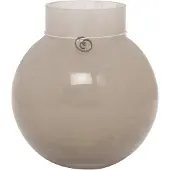 ERNST glasvase rund beige H14 cm Ø13 cm