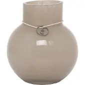 ERNST glasvase rund beige H10 cm Ø9 cm