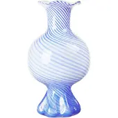 Fyrklövern Mella vase 30 cm Intense blue/Offwhite