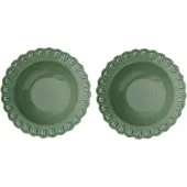 PotteryJo Tulipa dyb tallerken Ø23 cm 2-pak Verona green