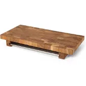 Culimat skærebræt 50x25 cm Eg-rustfrit bakke