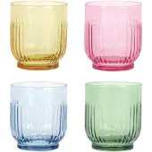 Aida drikkeglas 33 cl 4 dele Amber, rød, lyseblå, grøn