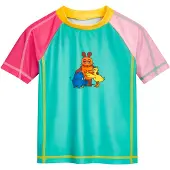 Playshoes UV-beskyttelse 'Die Maus Freunde' gul / neongrøn / orange / pink