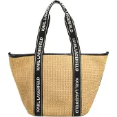 Karl Lagerfeld Strandtaske 'Essential' sand / sort / hvid