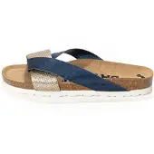 Bayton Pantoletter 'Mildura' navy / guld