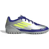 Adidas Herre F50 Club Messi La Vida Rapida Pack TF Kunstgræs Fodboldstøvler Silver Metallic/Solar Yellow/Lucid Blue