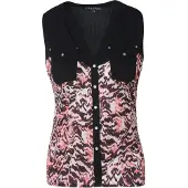 KOROSHI Bluse lyserød / rosé / gammelrosa / sort