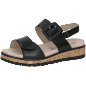 Caprice Sandal, black, made of Leather without heel, Size 37