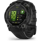 Garmin Instinct 3 AMOLED - 45 mm - fiberforstærket polymer - Ja smart ur med bånd - silikone - display 1.2 - 4 GB - Bluetooth, ANT+ - 53 g - sort