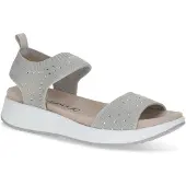 Caprice Sandal, grey, made of Textiles without heel, Size 37