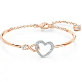 Swarovski Armbånd 'Hyperbola' rosa guld / sølv