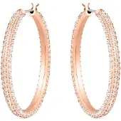 Swarovski Øreringe 'Dextera' rosa guld / transparent