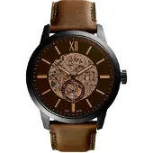 Fossil Herreur - - Townsman - 48 mm - Automatisk - Brunt læder