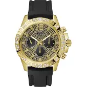 GUESS Analogt ur 'MAJESTIC' guld / sort
